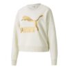 (WMNS) Classics Logo Print Rundhalset Genser Elfenben