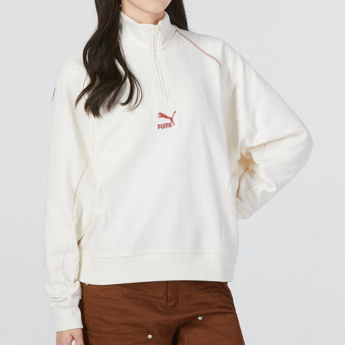 (WMNS) Das Cc Graphic Half-Zip Genser «Hvit»