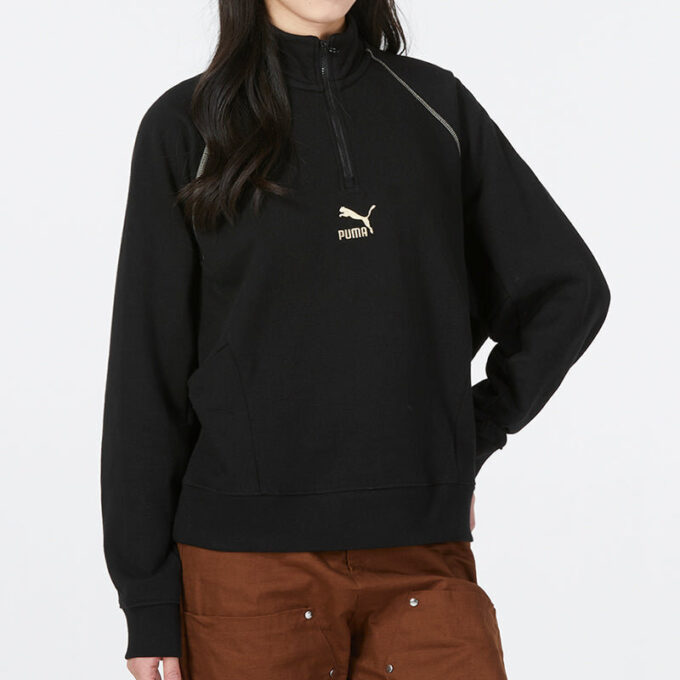 (WMNS) Das Cc Graphic Half-Zip Genser «Svart»
