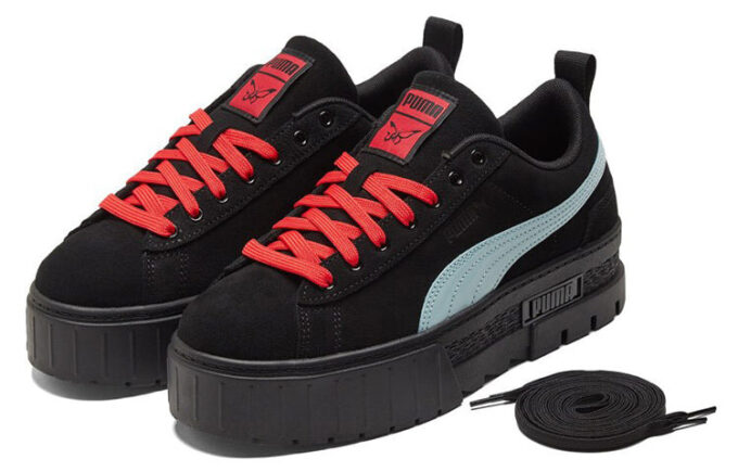 (WMNS) Dua Lipa x Mayze Suede «Black Blue Glow»