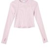 (WMNS) Ensfarget T-skjorte med lange ermer «Rosa»