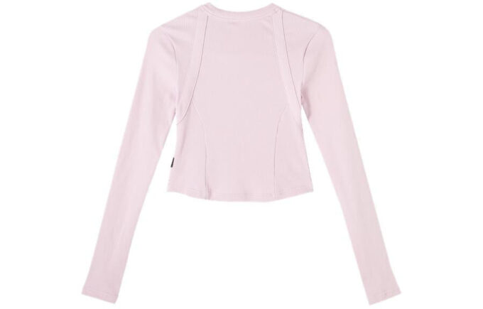 (WMNS) Ensfarget T-skjorte med lange ermer «Rosa»