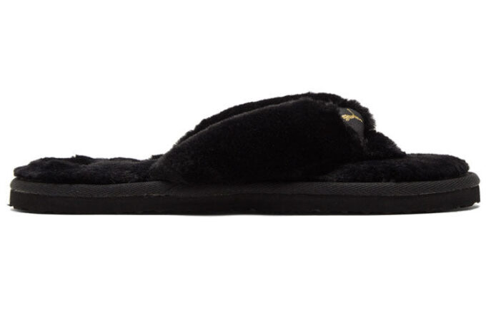(WMNS) Fluff Flip Slide «Black Team Gold»