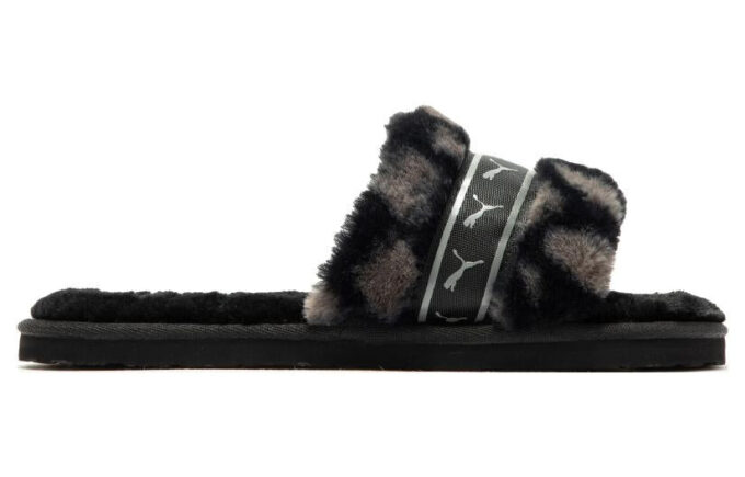 (WMNS) Fluff Remix Animal BX «Svartgrå»