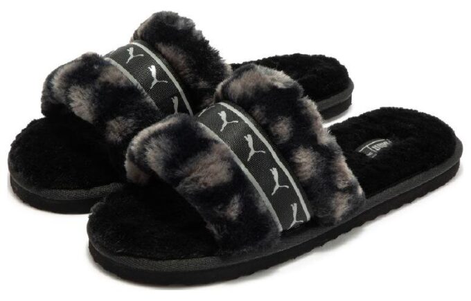(WMNS) Fluff Remix Animal BX «Svartgrå»