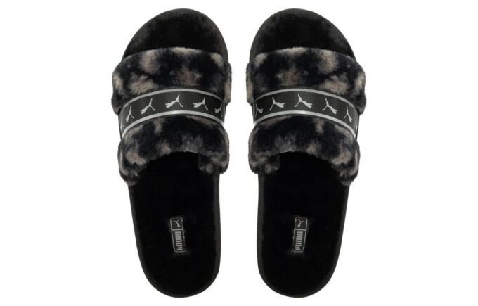(WMNS) Fluff Remix Animal BX «Svartgrå»