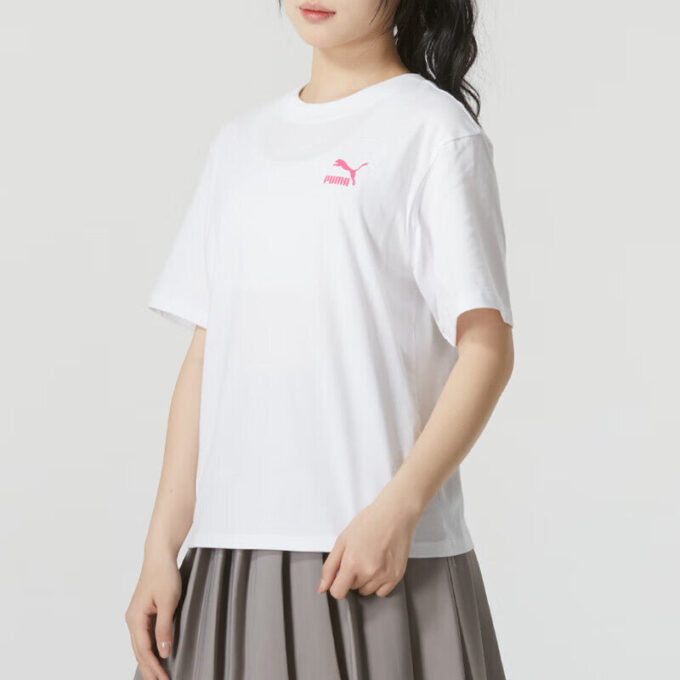 (WMNS) Grafisk Casual T-skjorte «Hvit Rosa»