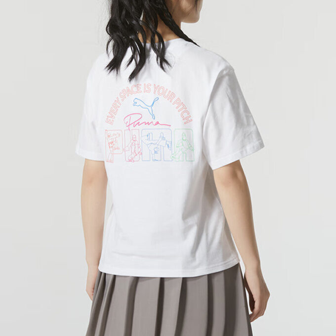 (WMNS) Grafisk Casual T-skjorte «Hvit Rosa»