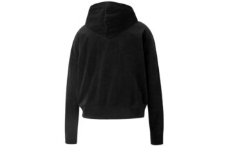 (WMNS) Hennes velour-hettegenser «Svart»