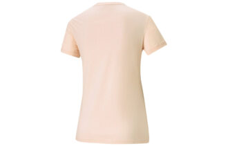 (WMNS) Hjerte-T-skjorte med kjærlighetstrykk, logo, sport, rund hals, korte ermer, rosa rød