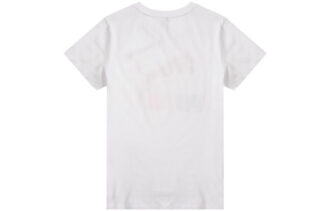 (WMNS) Klassisk Logo Interest T-skjorte med logo, avslappet rund hals, korte ermer, hvit