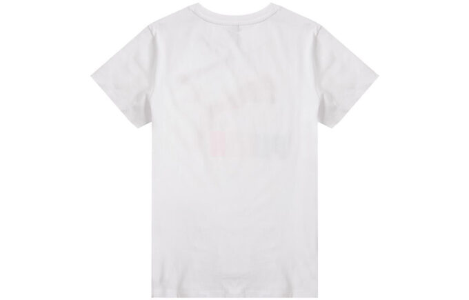 (WMNS) Klassisk Logo Interest T-skjorte med logo, avslappet rund hals, korte ermer, hvit