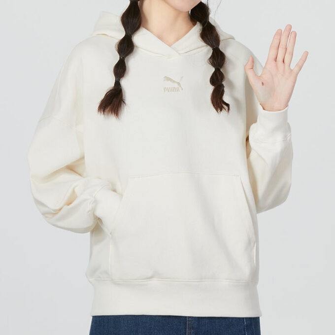 (WMNS) Klassisk Oversized Hettegenser TR «Hvit Grå»