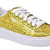 (WMNS) Kurv Platform Glitter &laquo;Gull&raquo;