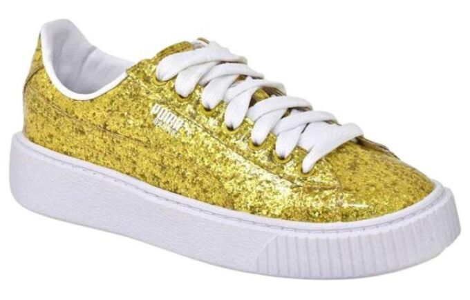 (WMNS) Kurv Platform Glitter &laquo;Gull&raquo;
