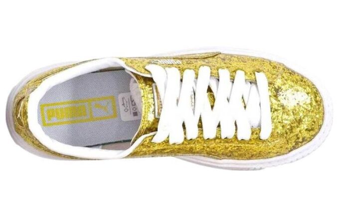 (WMNS) Kurv Platform Glitter &laquo;Gull&raquo;