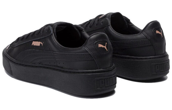 (WMNS) Kurv Platform Metallic &laquo;Svart Rosegull&raquo;