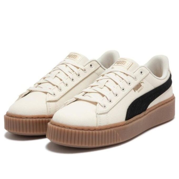 (WMNS) Kurvplattform lerret &laquo;Beige svart&raquo;