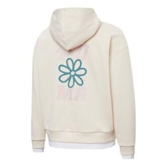 (WMNS) Lagdelt Print Fake Two Hettegenser Hvit