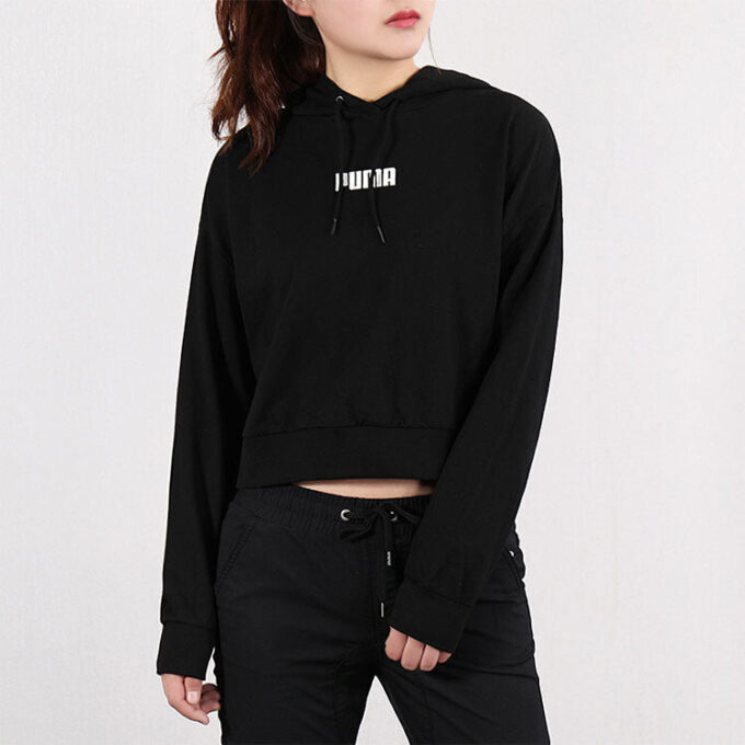 (WMNS) Logo Kort Hettegenser «Svart»