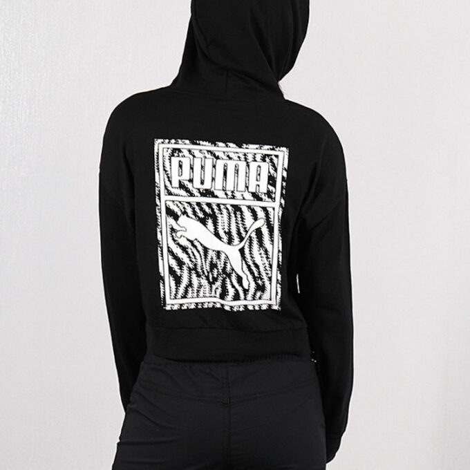 (WMNS) Logo Kort Hettegenser «Svart»