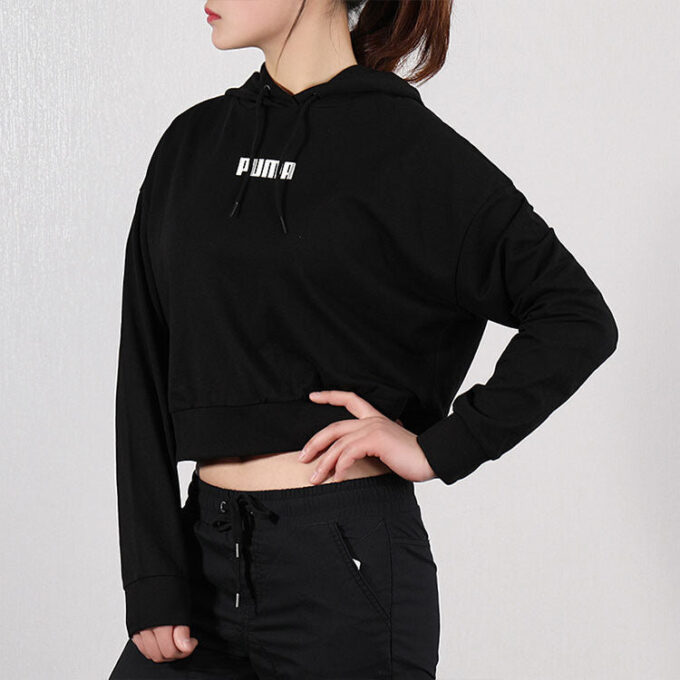(WMNS) Logo Kort Hettegenser «Svart»