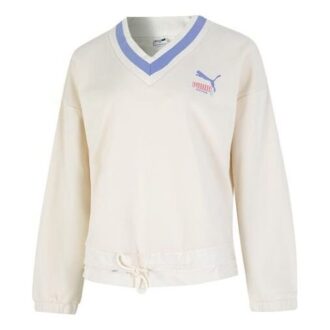 (WMNS) Logo V-hals genser «Hvit»