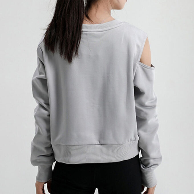 (WMNS) Logotrykk Genser med rund hals Grå