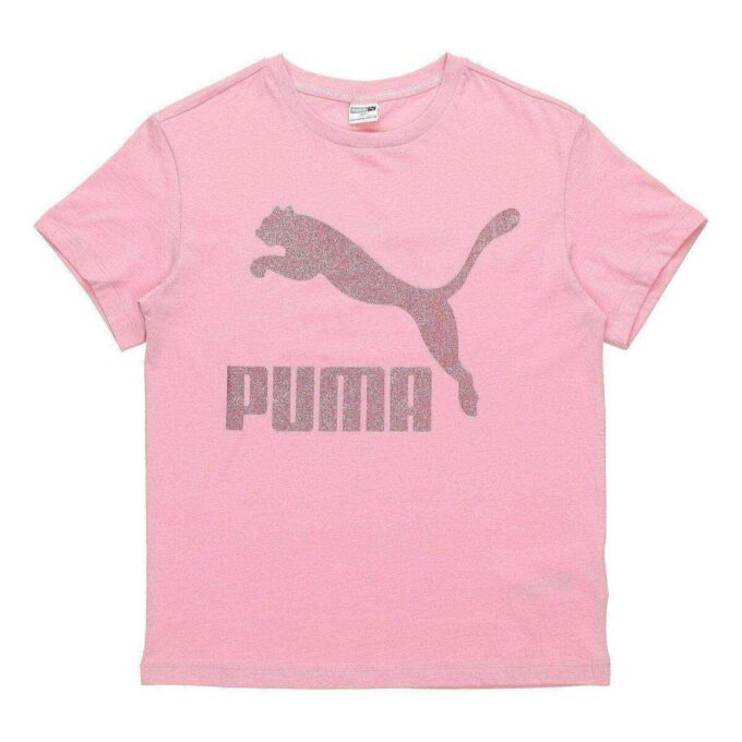 (WMNS) Logotrykk T-skjorte med rund hals, rosa