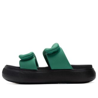 (WMNS) Mayu Puffy Slides «Grønn og svart»