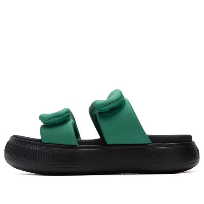(WMNS) Mayu Puffy Slides «Grønn og svart»