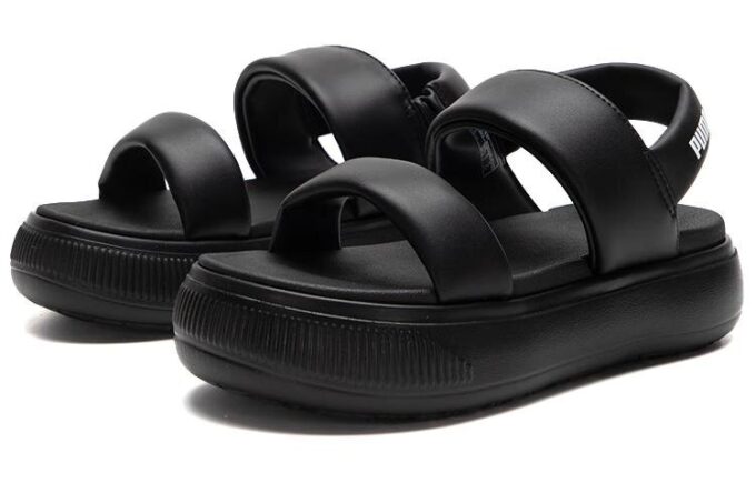 (WMNS) Mayu Puffy Slides «Svart»