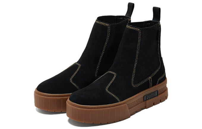 (WMNS) Mayze Chelsea Semsket skinn «Black Gum»