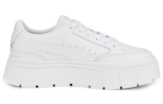 (WMNS) Mayze Stack Leather «Trippelhvit»