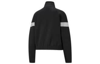 (WMNS) Pi Dblknit Logo Print Stand-up Collar Jakke Svart