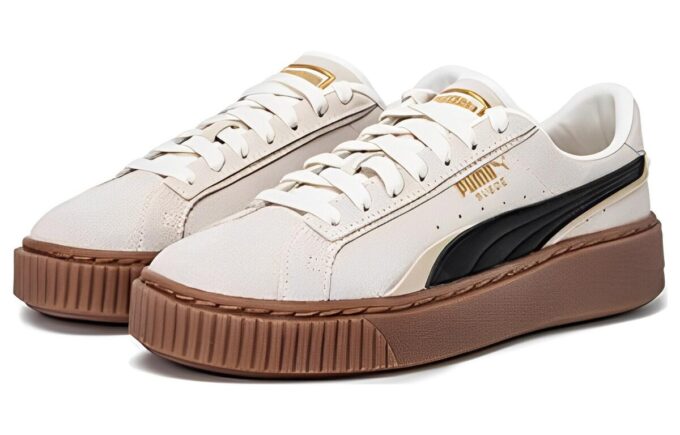 (WMNS) Platform Skatesko &laquo;Kremfarget Svart Brun&raquo;