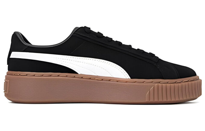 (WMNS) Platform Skatesko &laquo;Svart Hvit Brun&raquo;