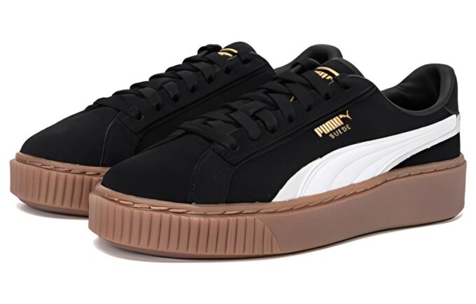 (WMNS) Platform Skatesko &laquo;Svart Hvit Brun&raquo;