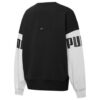 (WMNS) Power Color Blocking Crew Logo Print GenserSvart