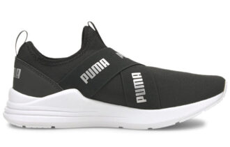 (WMNS) Running Slip-On med kabel «Svart sølv»