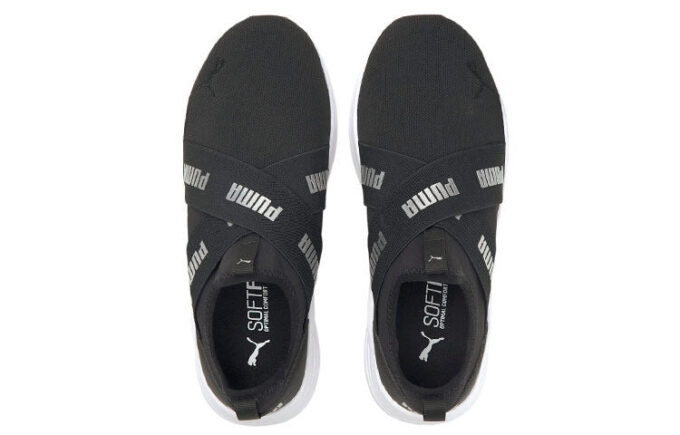 (WMNS) Running Slip-On med kabel «Svart sølv»