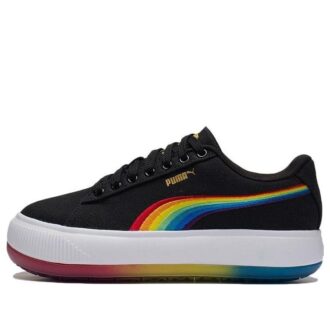 (WMNS) Semskede Mayu Prism Lave Skateboardsko med Tykk Sål, Svart