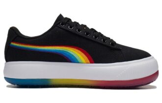 (WMNS) Semskede Mayu Prism Lave Skateboardsko med Tykk Sål, Svart