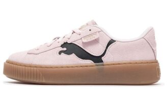 (WMNS) Semskede platåsko «Rosa svart gummi»
