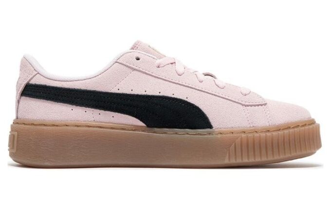 (WMNS) Semskede platåsko «Rosa svart gummi»