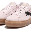 (WMNS) Semskede platåsko «Rosa svart gummi»