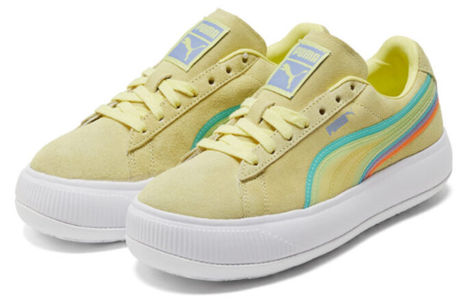 (WMNS) Semsket skinn Mayu &laquo;Gul Hvit Lilla&raquo;