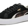 (WMNS) Semsket skinn plate &laquo;Svart&raquo;