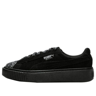(WMNS) Semsket skinnplate &laquo;Crushed Gem – Svart&raquo;