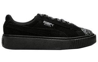 (WMNS) Semsket skinnplate &laquo;Crushed Gem – Svart&raquo;